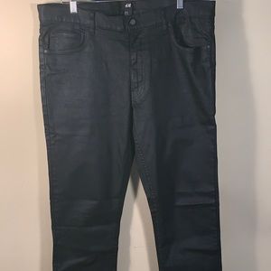 Black H and M size 34 straight leg jeans